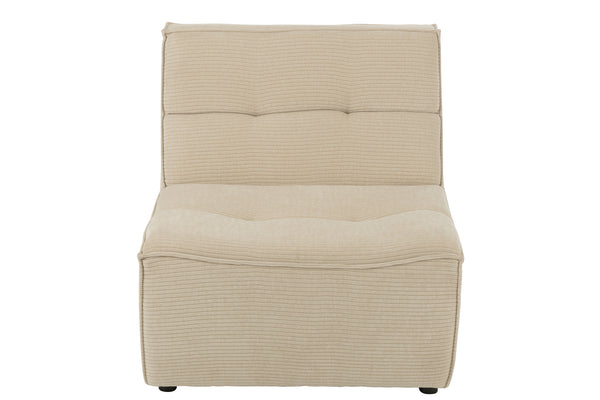 Canapé Beige Confortable en Bois | Riya