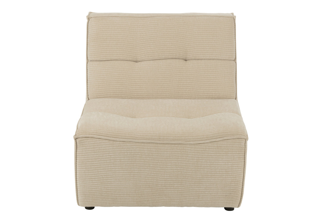 Canapé Beige Confortable en Bois | Riya
