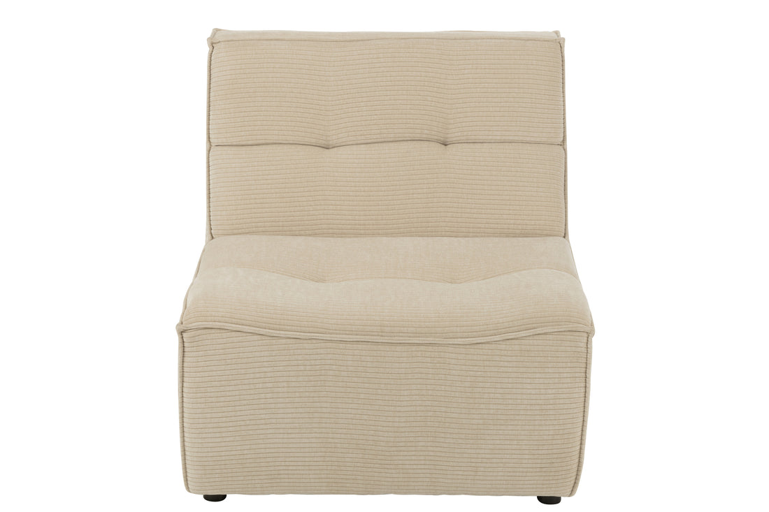 Canapé Beige Confortable en Bois | Riya