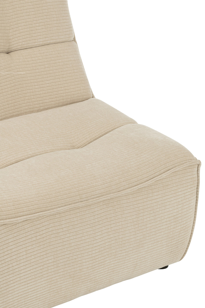 Canapé Beige Confortable en Bois | Riya