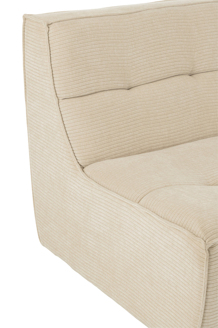 Canapé Beige Confortable en Bois | Riya