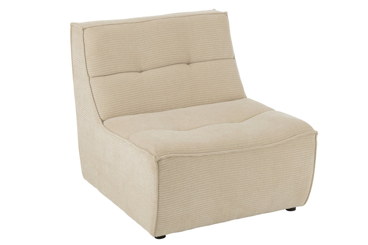 Canapé Beige Confortable en Bois | Riya