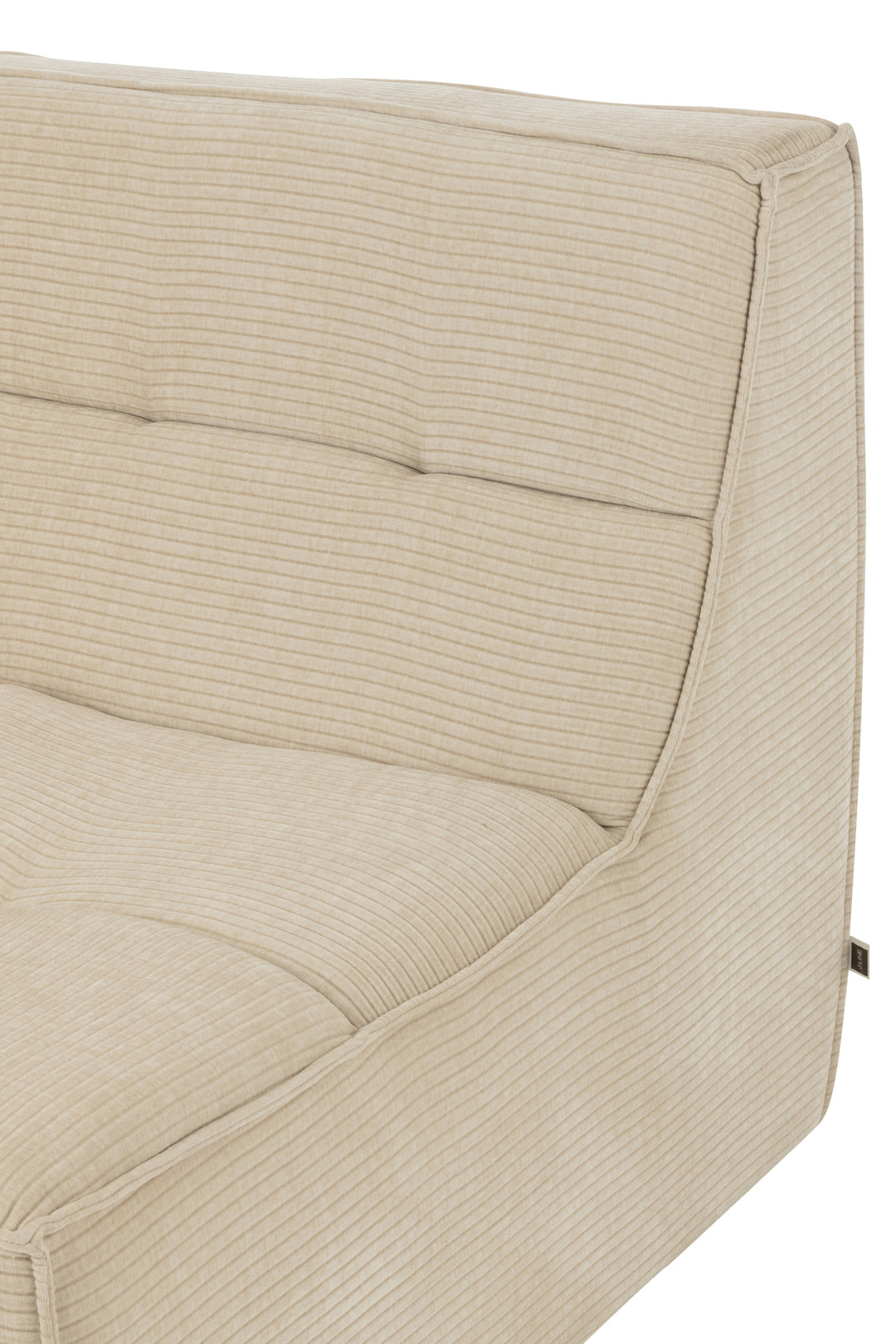Canapé Angle Bois Peuplier Beige | Nila