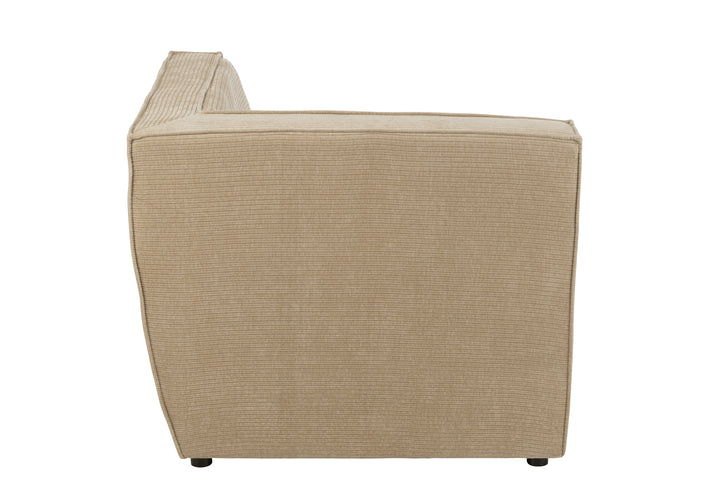 Canapé Angle Beige Foncé Bois | Miro