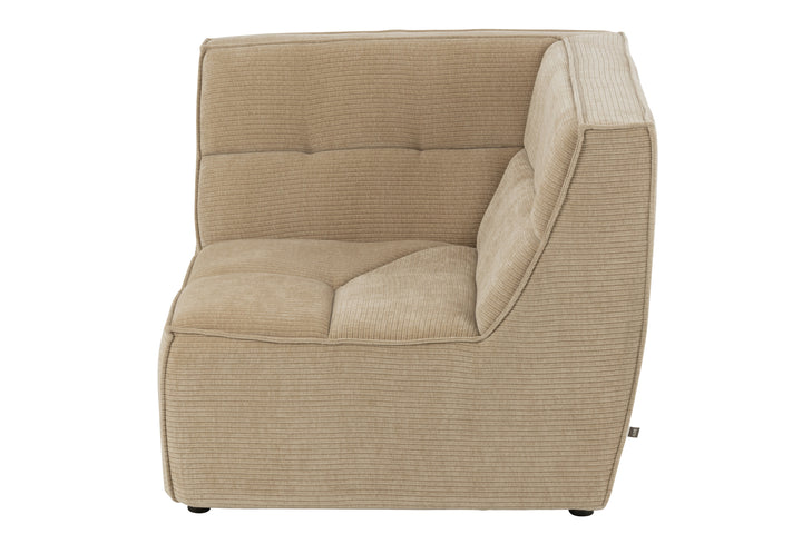 Canapé Angle Beige Foncé Bois | Miro