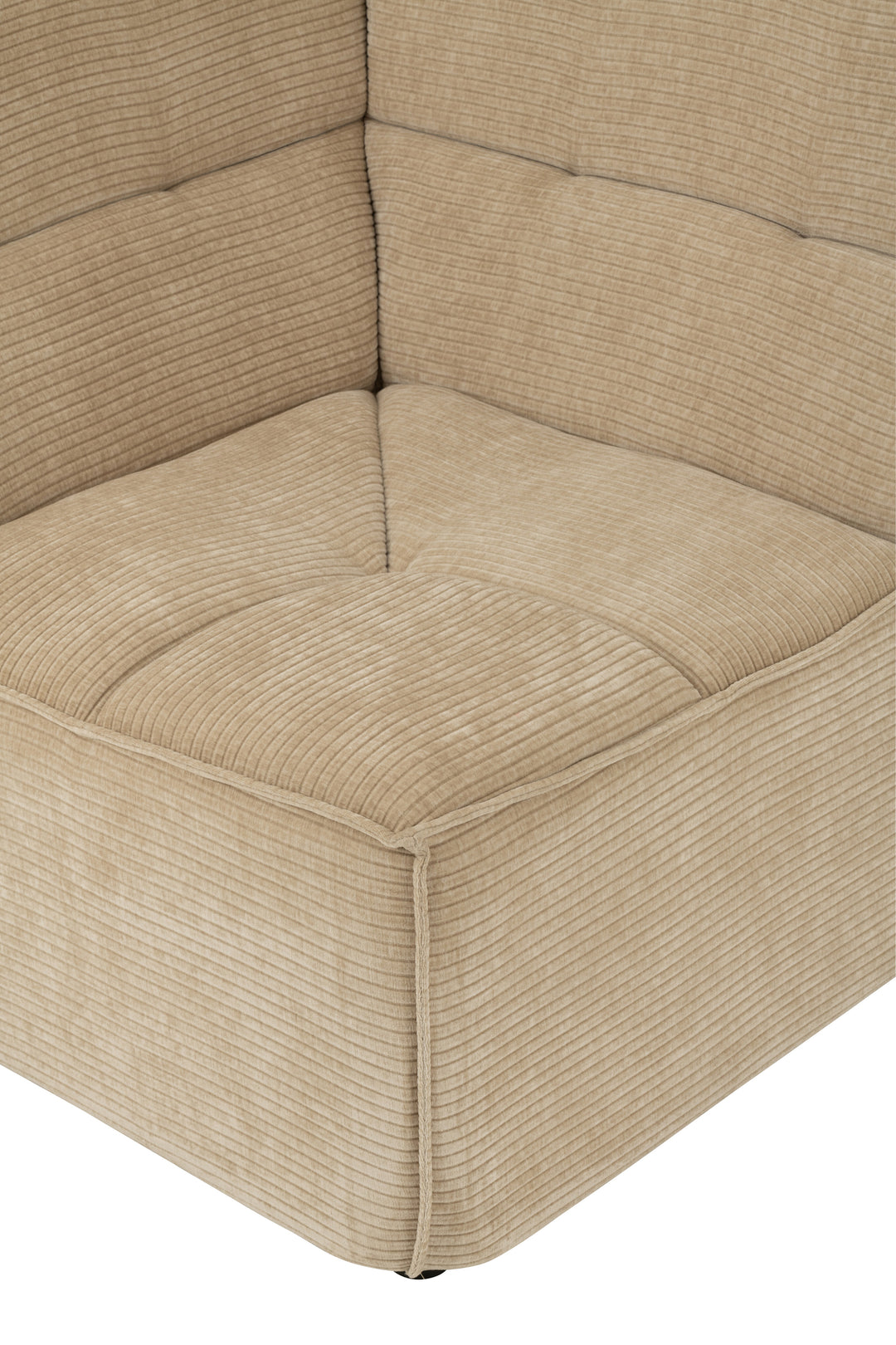 Canapé Angle Beige Foncé Bois | Miro