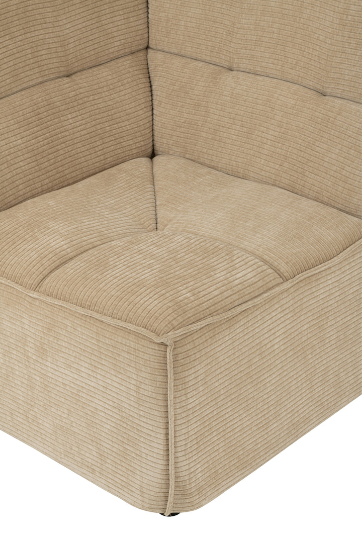Canapé Angle Beige Foncé Bois | Miro