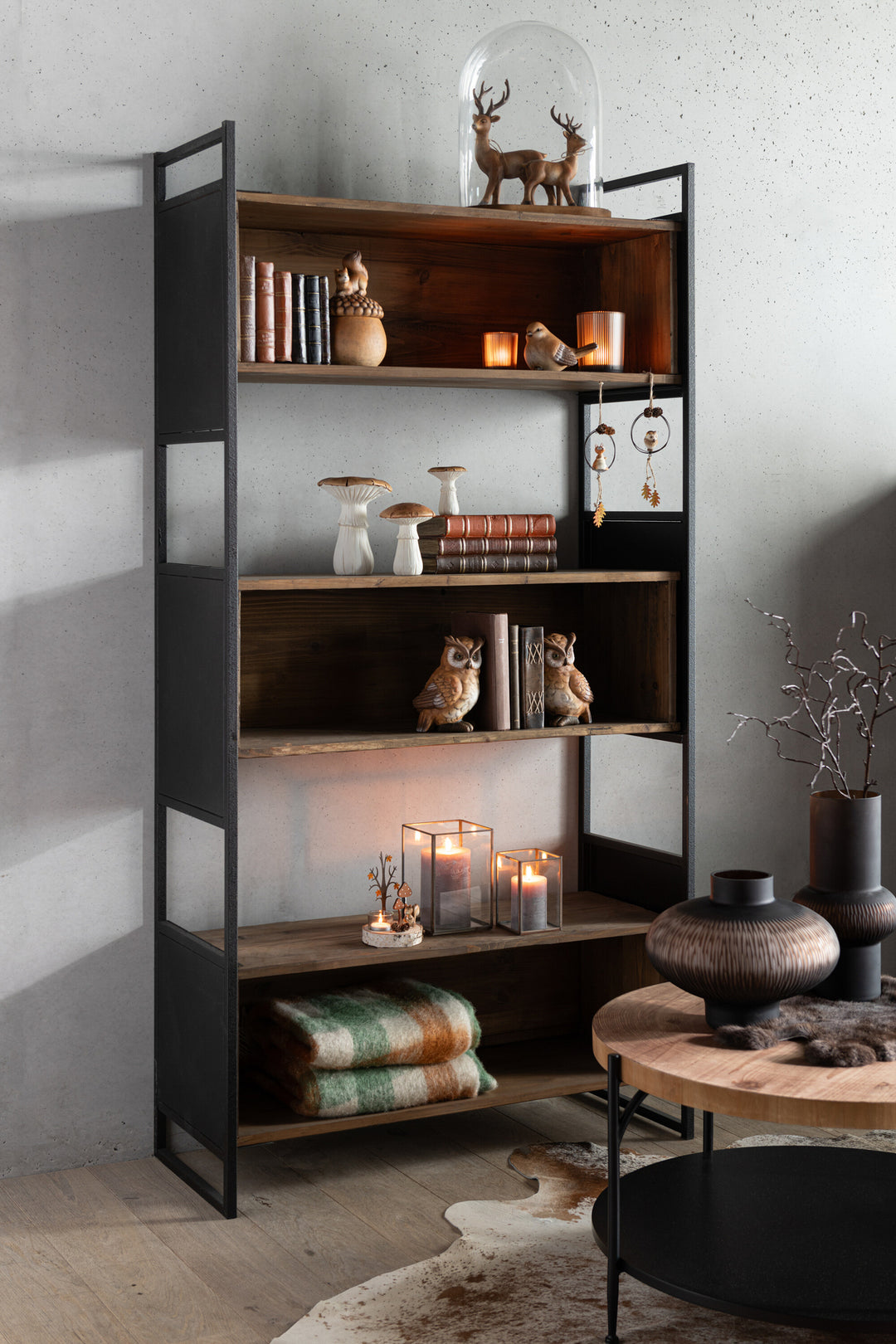 Table D'Appoint Fer Noir Naturel