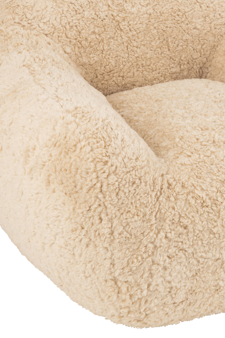 Fauteuil Polyester Crème Petit | Cane