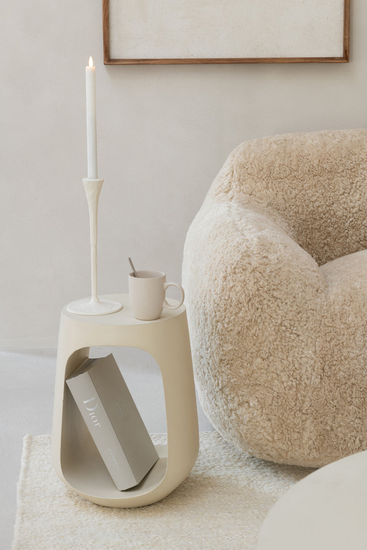 Fauteuil Polyester Crème Petit | Cane
