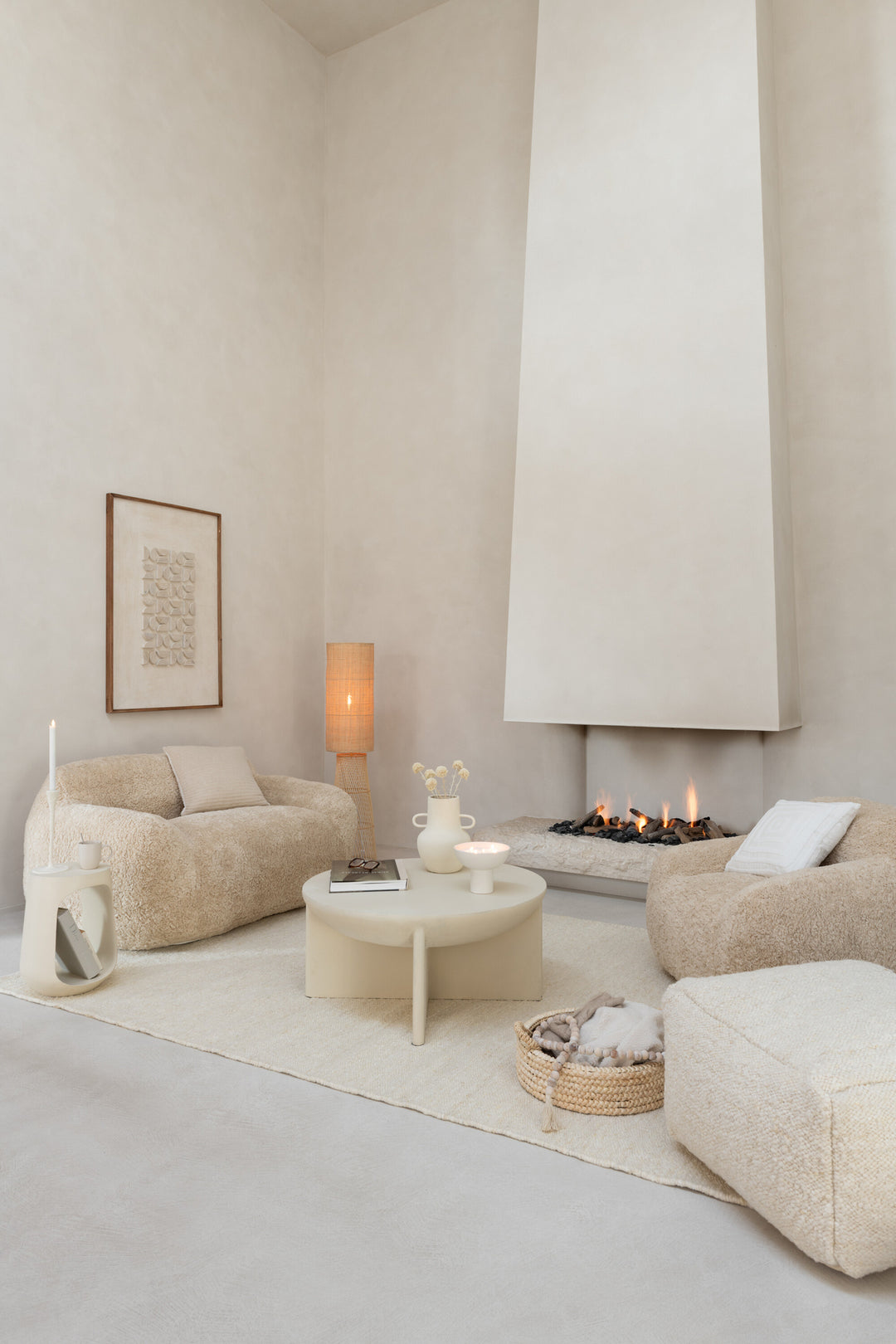 Fauteuil Polyester Crème Petit | Cane