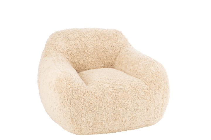 Fauteuil Polyester Crème Petit | Cane