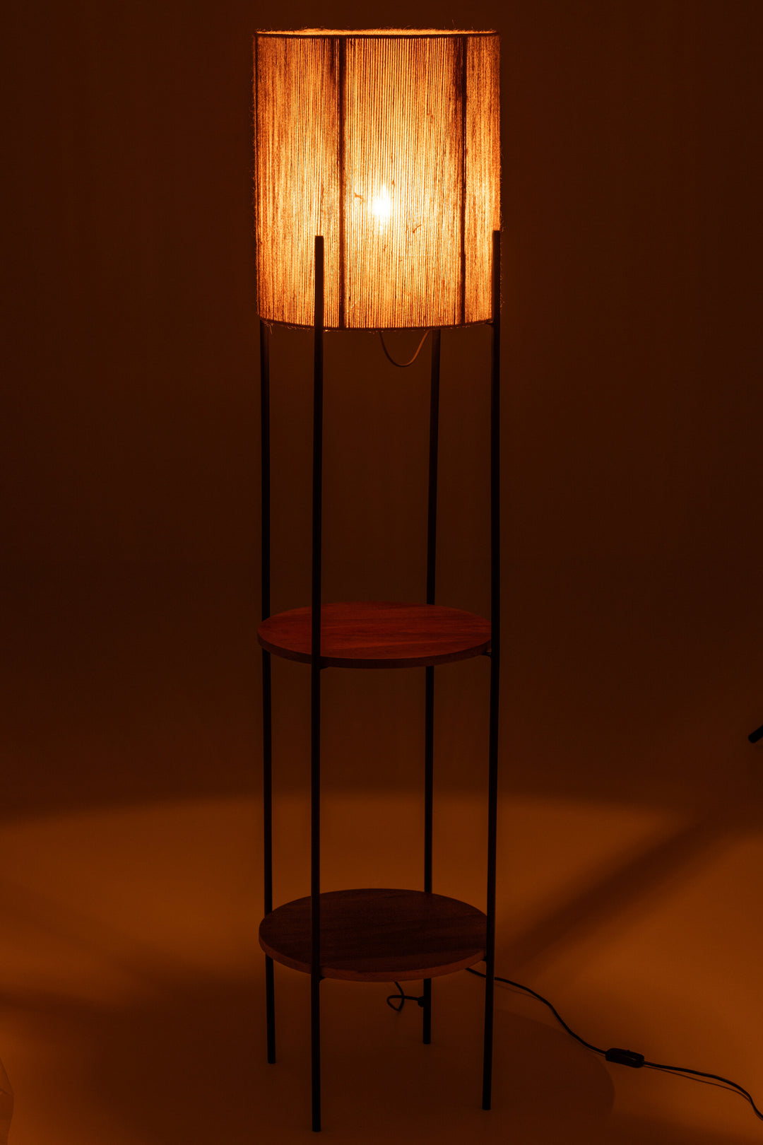 Lampe Sur Pied Fer Mangue Noire