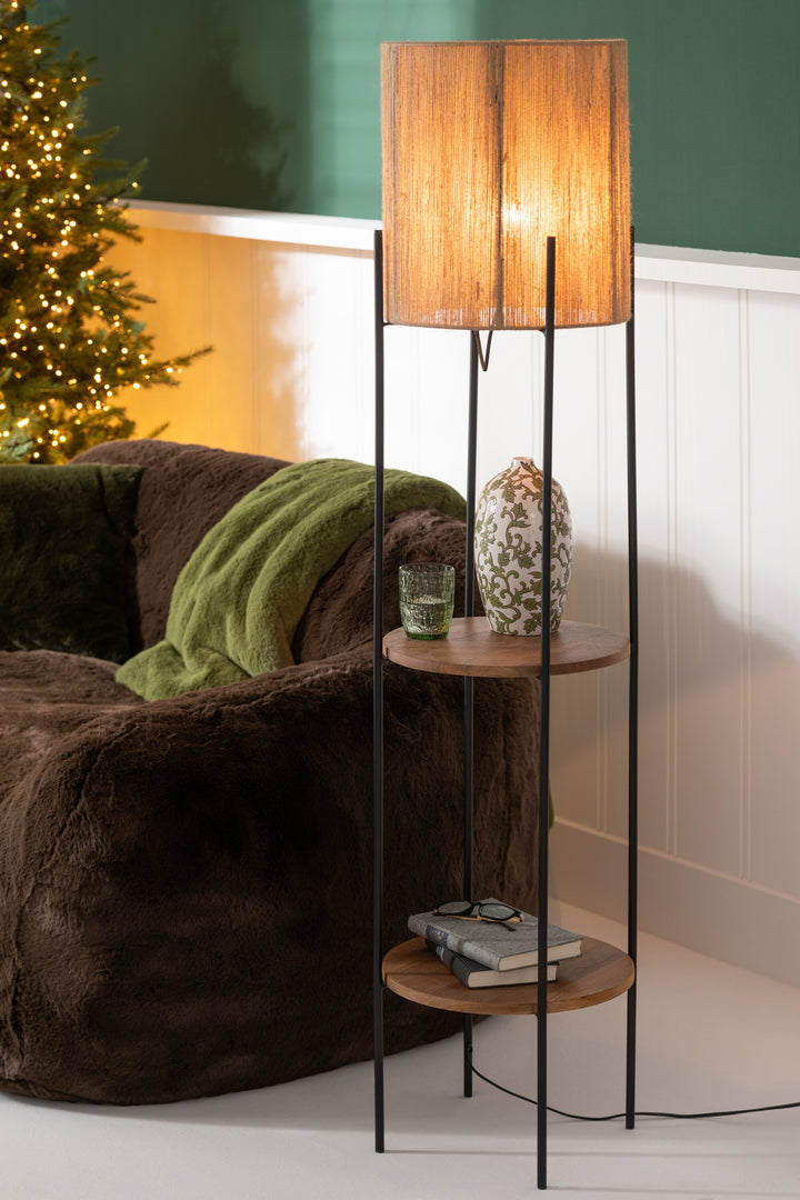 Lampe Sur Pied Fer Mangue Noire