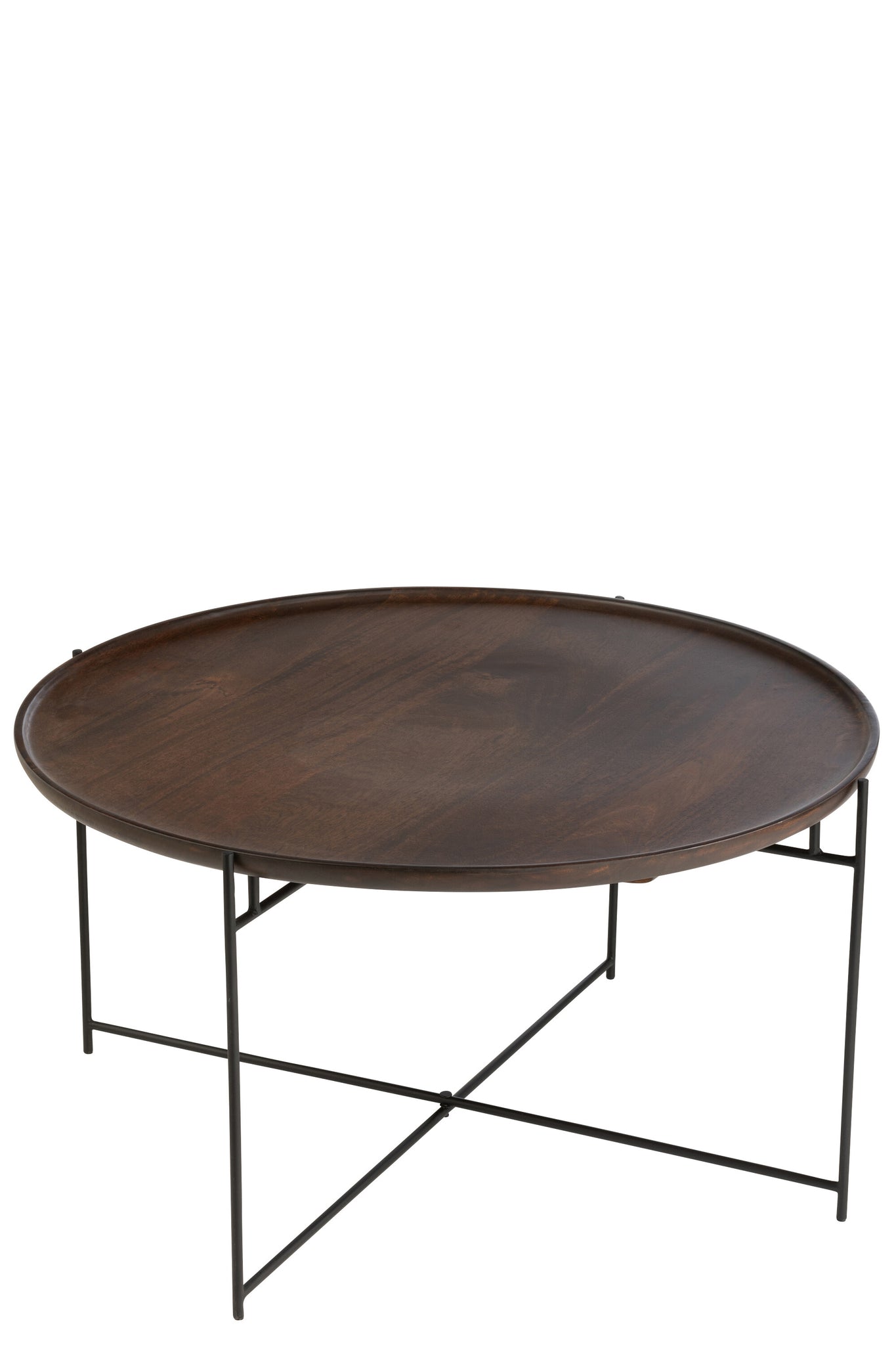 Table Ronde Mangue Fer Marron