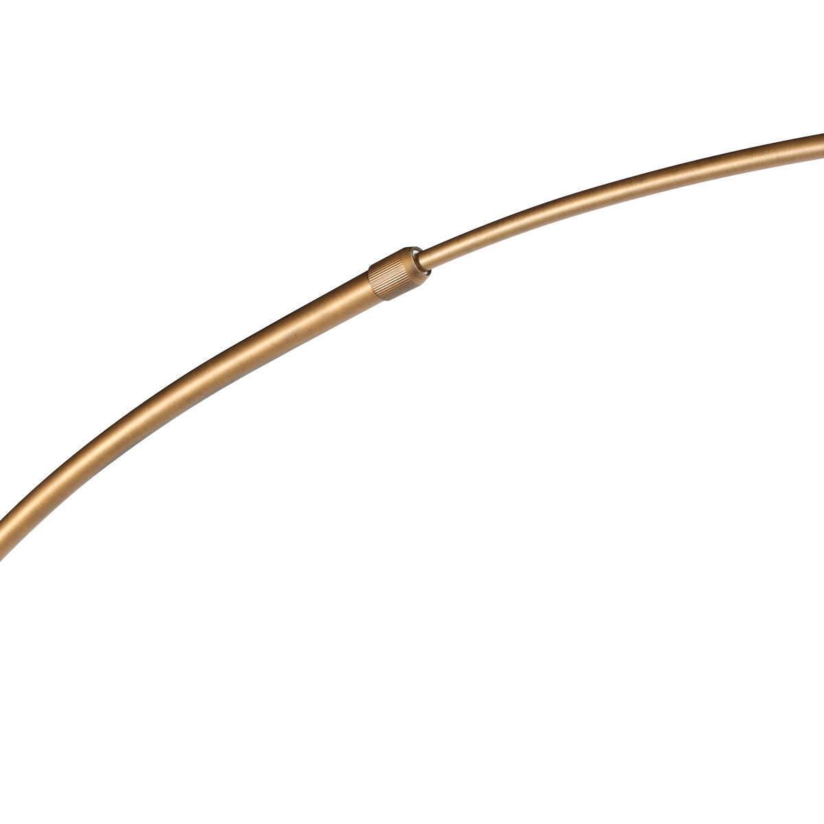 Lampadaire arc salon bronze, abat-jour plissé blanc – vue complète de l'arc – Designix.fr