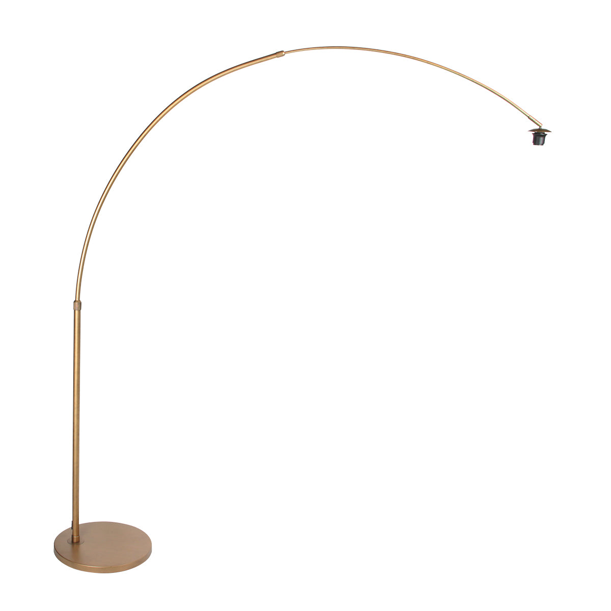Lampadaire arc doré Arvik, abat-jour voile noir – vue 8 – Designix.fr