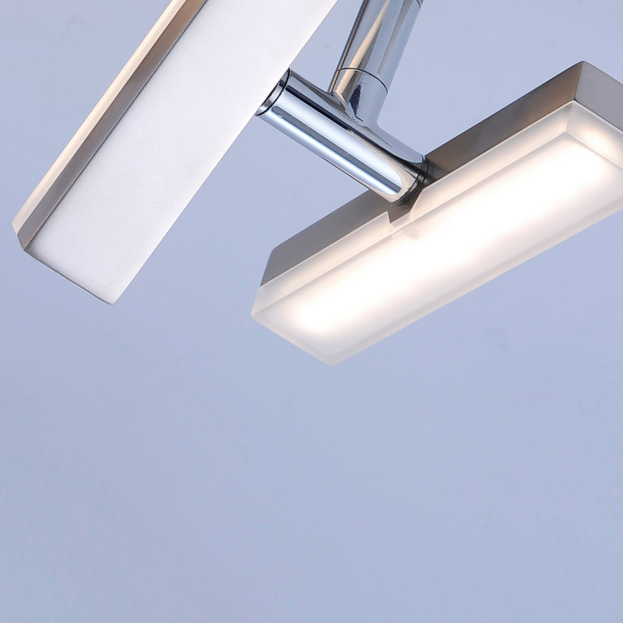 Plafonnier Rico acier, H 16 cm