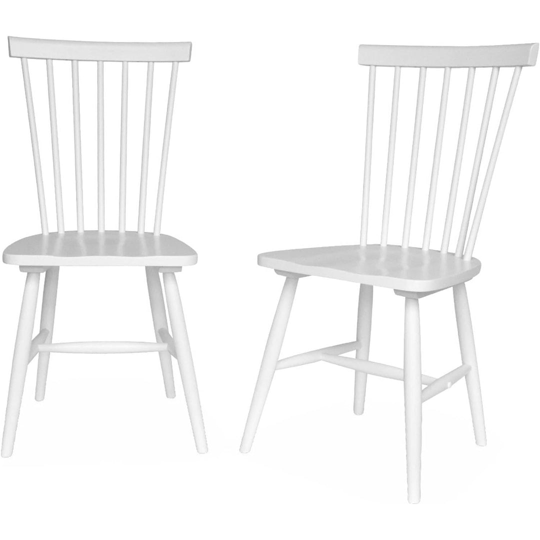 Alice'S Home - Lot De 2 Chaises Blanches À Barreaux En Bois D'Hévéa. ROMIE. L 50.8 X P 44.2 X H 90Cm. | Designix - Amazon    - https://designix.fr/