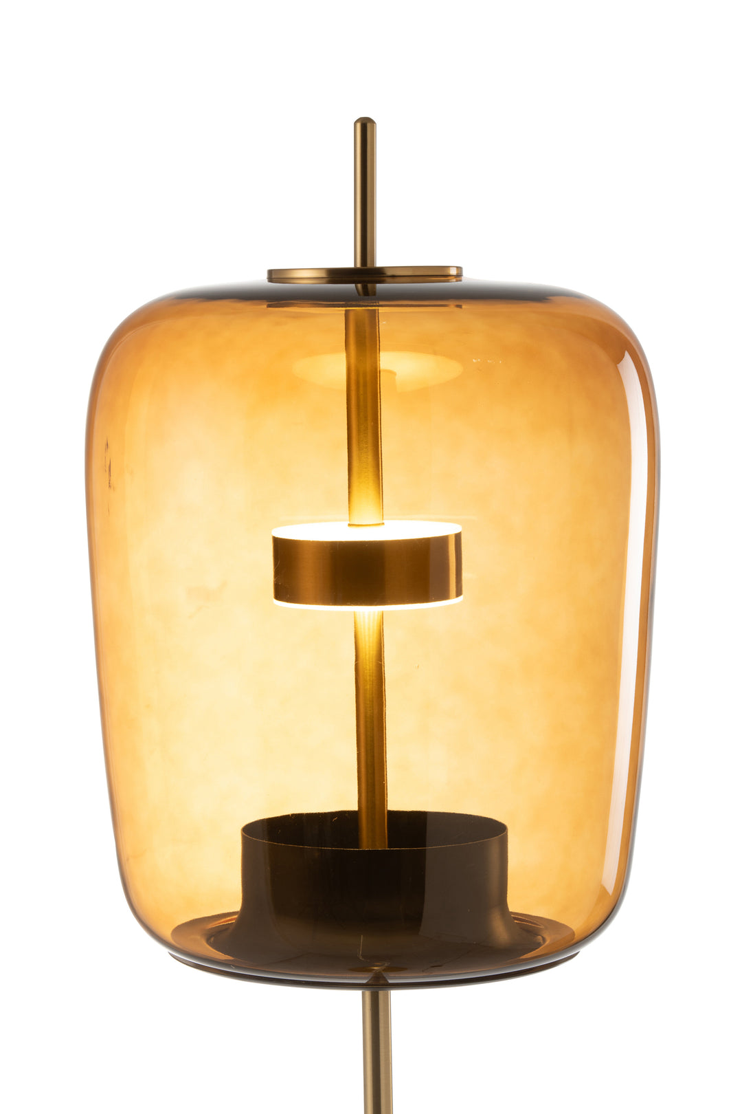 Lampe Sol LED Verre Marron