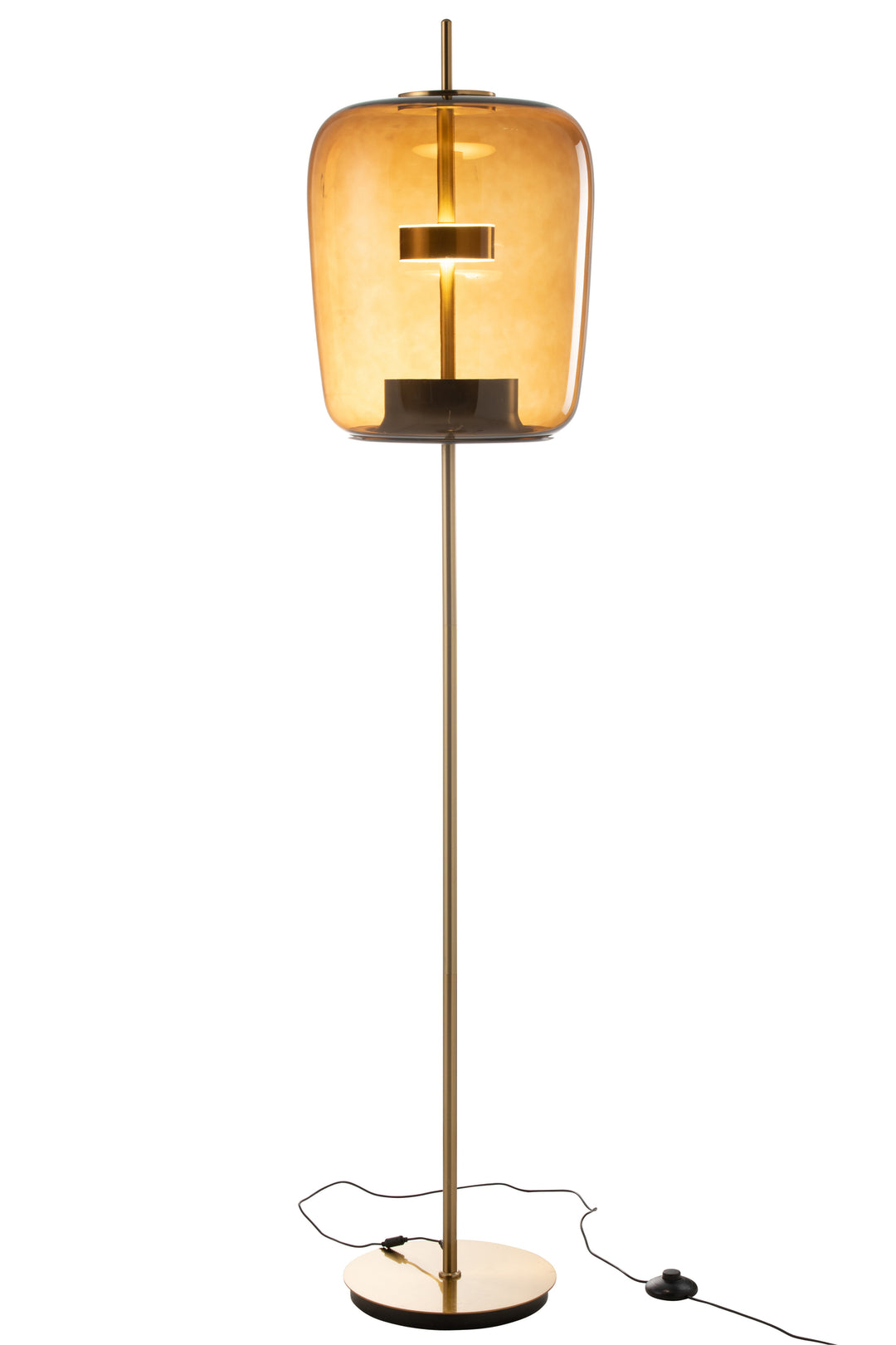 Lampe Sol LED Verre Marron