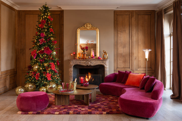 Lampe Sol LED Métal Doré Verre