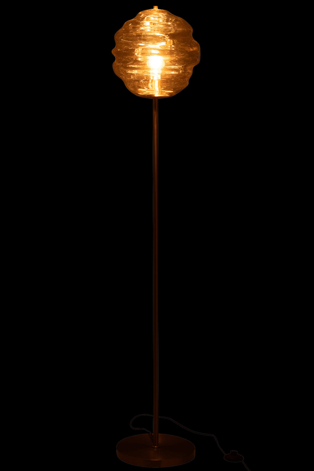 Lampe Sol Verre Cognac