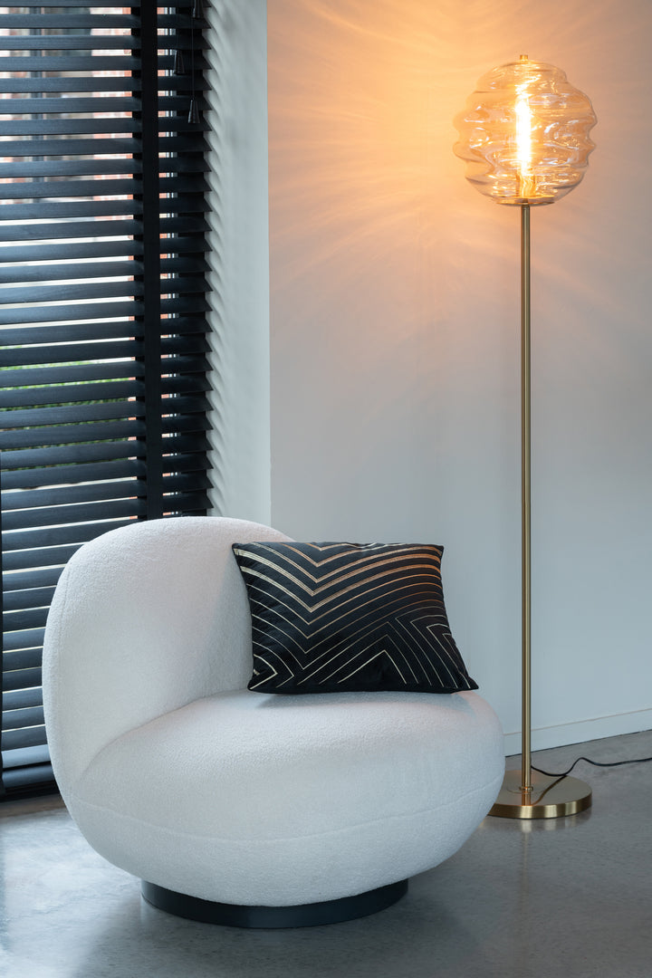 Lampe Sol Verre Cognac