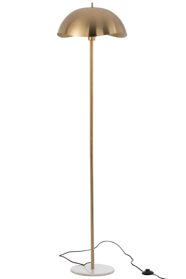 Lampe Sol Métal Marbre Doré