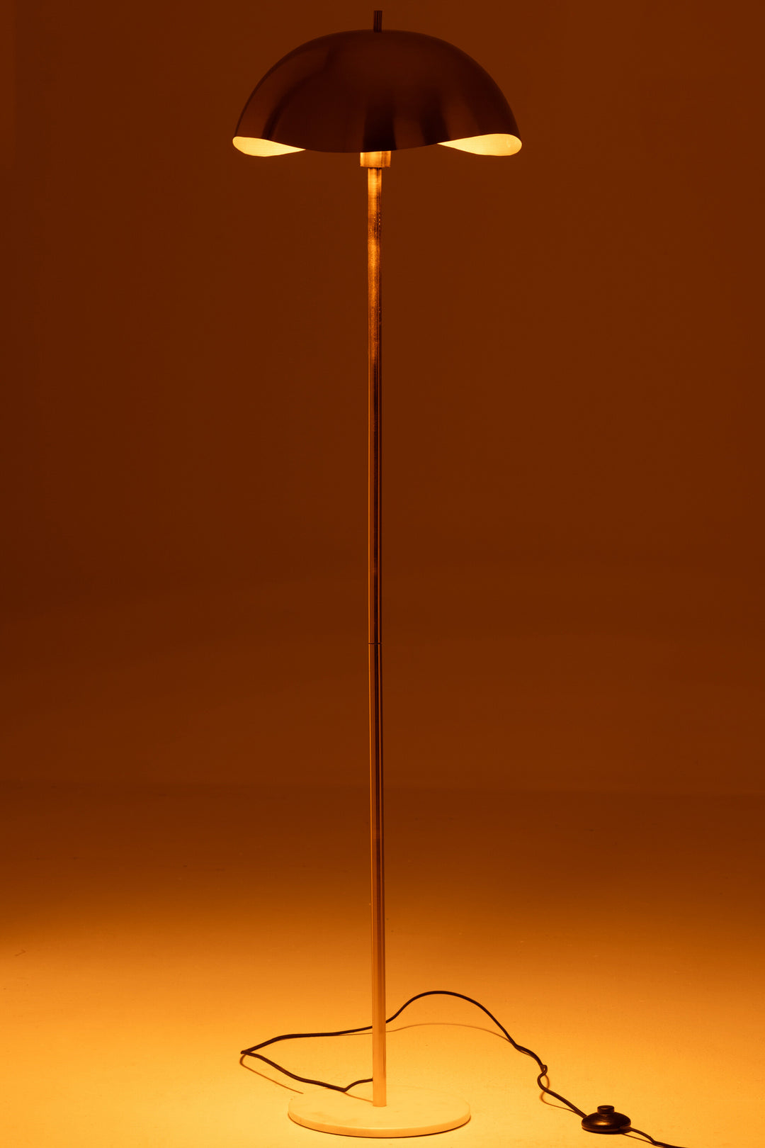 Lampe Sol Métal Marbre Doré