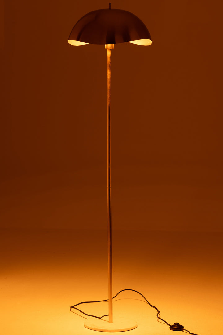 Lampe Sol Métal Marbre Doré