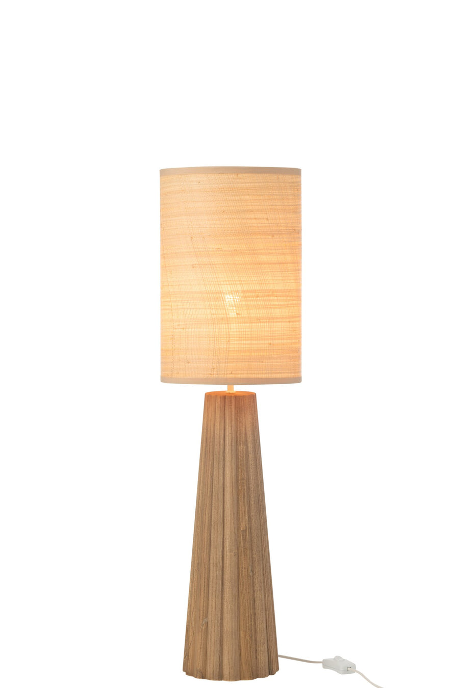 Lampe à poser Parapluie en bois d'ailante naturel, petit modèle