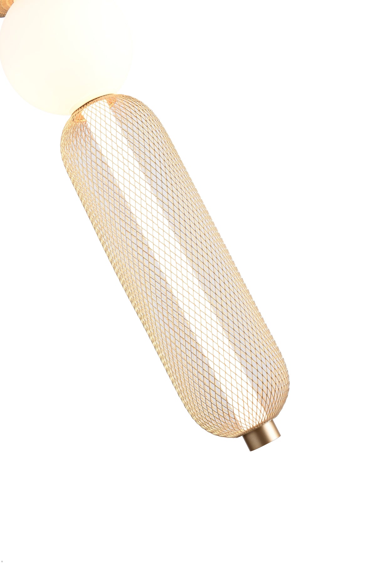 Suspension Saar noire mat et dorée, verre (MD2596-5A-3BGT)