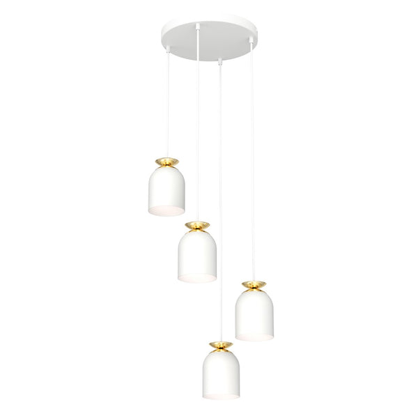 Suspension Target 4 lumières blanche