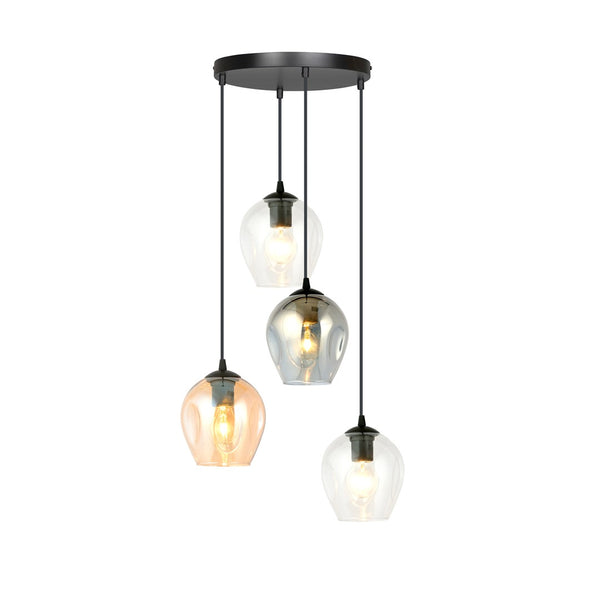 Suspension Istar 4 lumières noire