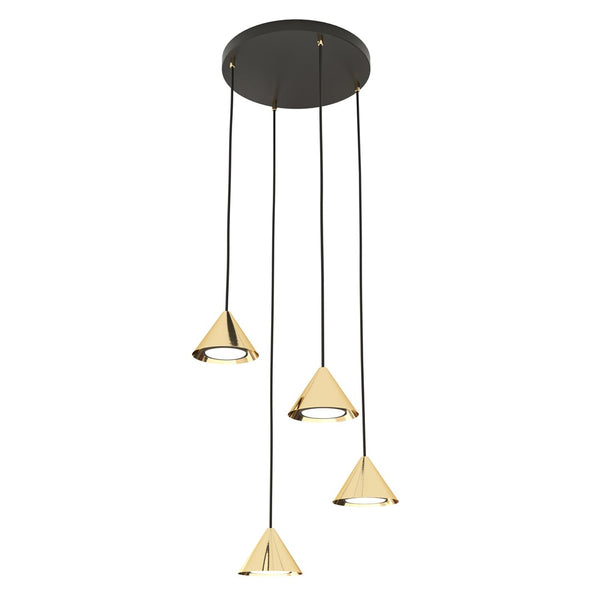 Suspension Elit 4 lumières dorée