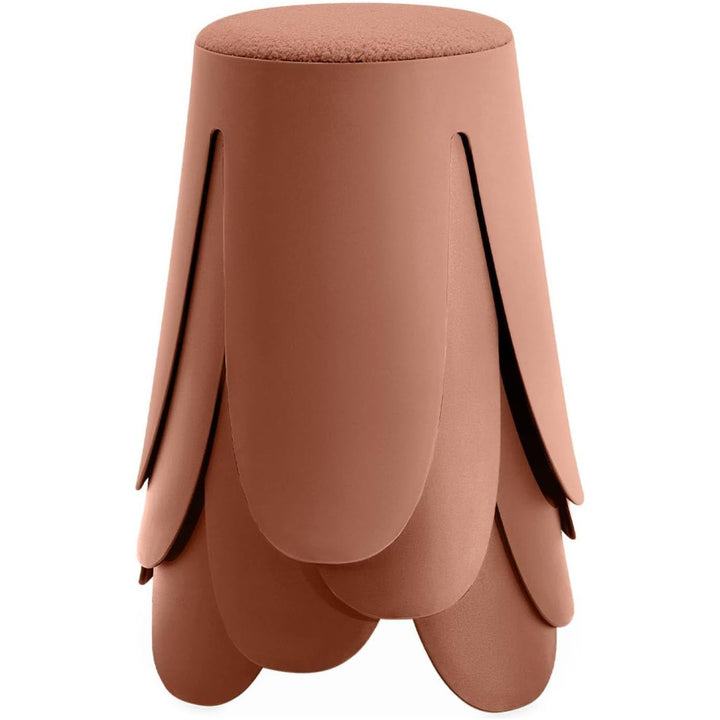 Alice'S Home - Set De 4 Tabourets Empilables Terracotta. Bouclette Texturée. Niki. Ø30 / 44 X H46Cm | Designix - Amazon    - https://designix.fr/