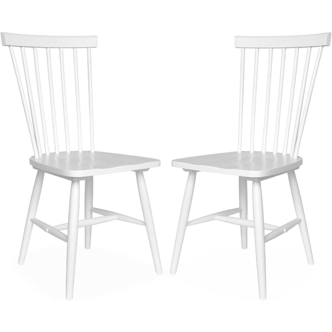 Alice'S Home - Lot De 2 Chaises Blanches À Barreaux En Bois D'Hévéa. ROMIE. L 50.8 X P 44.2 X H 90Cm. | Designix - Amazon    - https://designix.fr/