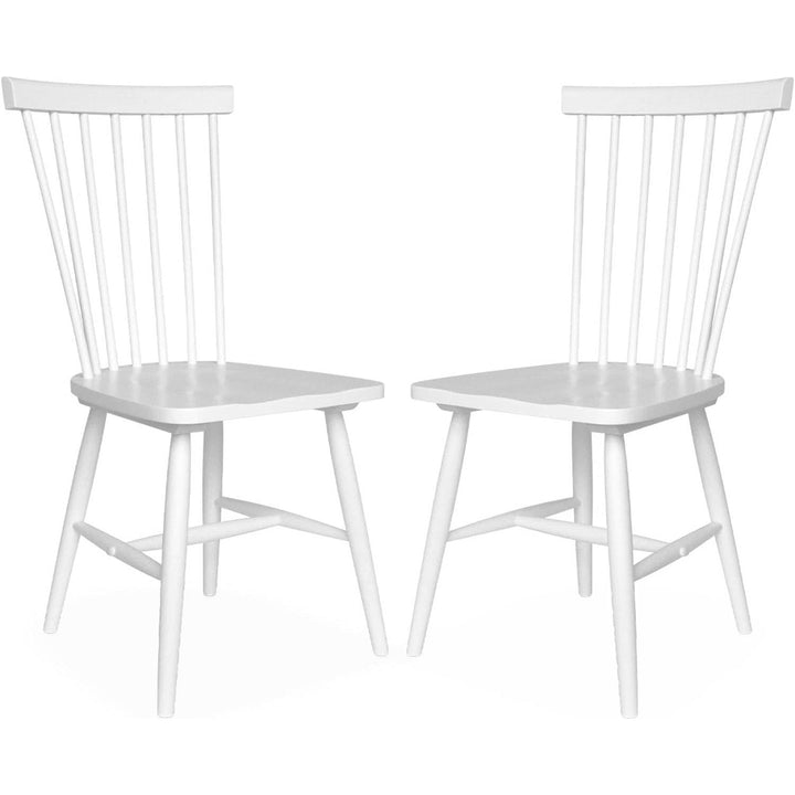 Alice'S Home - Lot De 2 Chaises Blanches À Barreaux En Bois D'Hévéa. ROMIE. L 50.8 X P 44.2 X H 90Cm. | Designix - Amazon    - https://designix.fr/