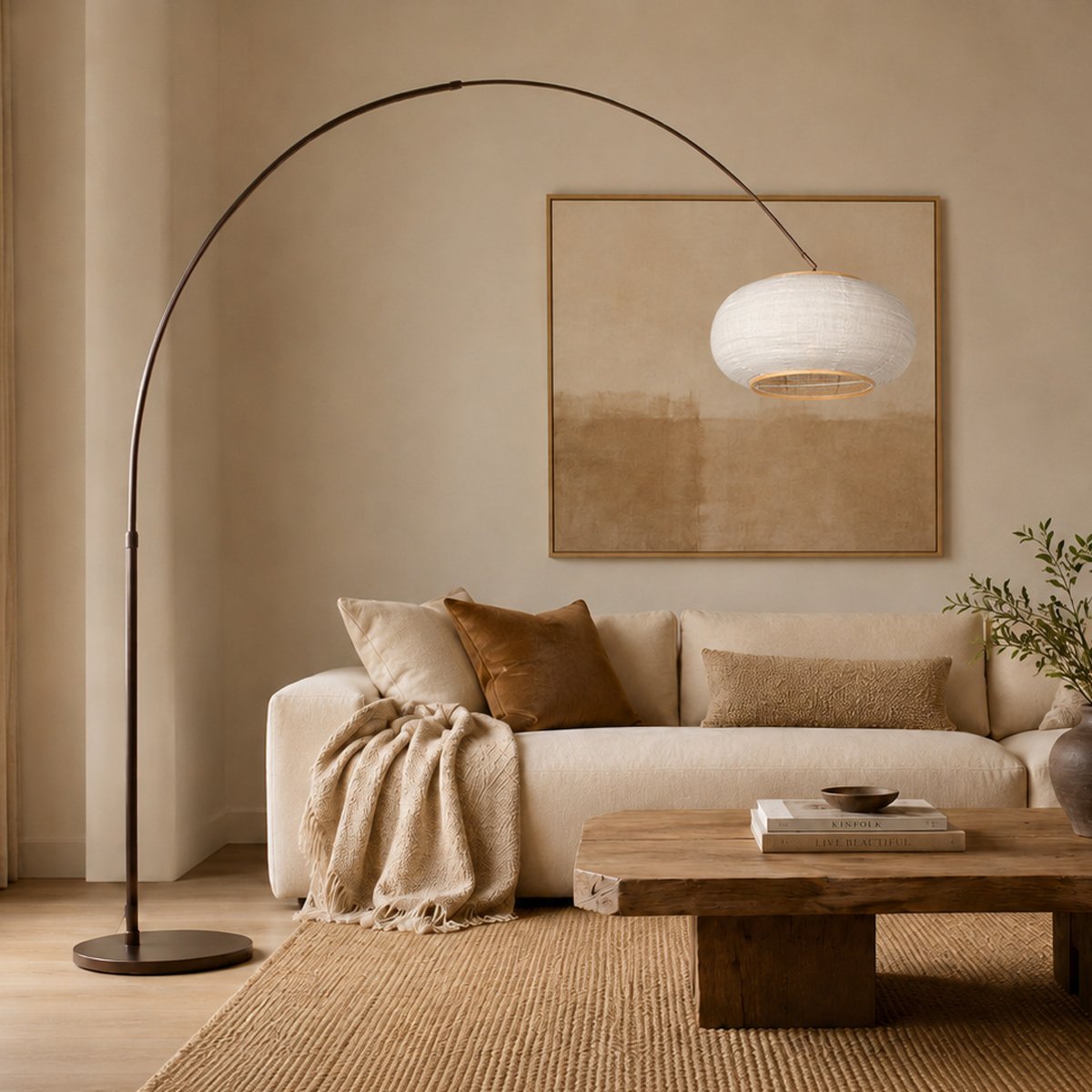 Lampadaire Silva-Alba blanc