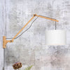 Applique murale Andes en bambou, crème et blanc, Ø 32 cm