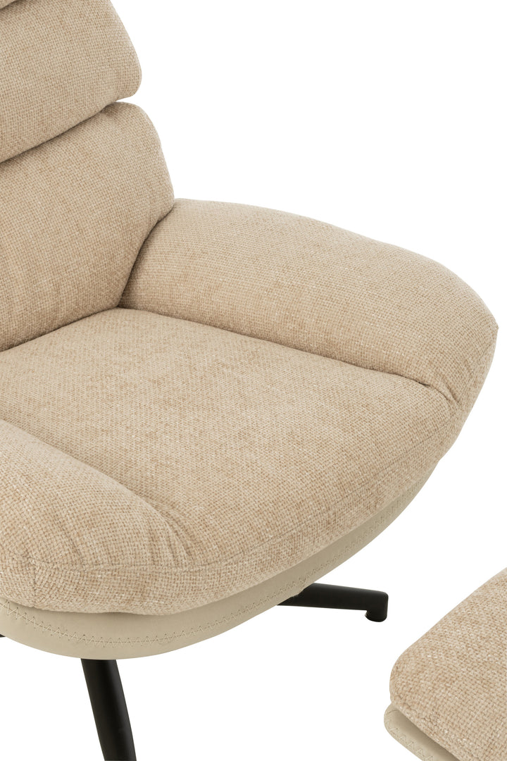 Fauteuil Relax Métal Gris et Noir | Vela