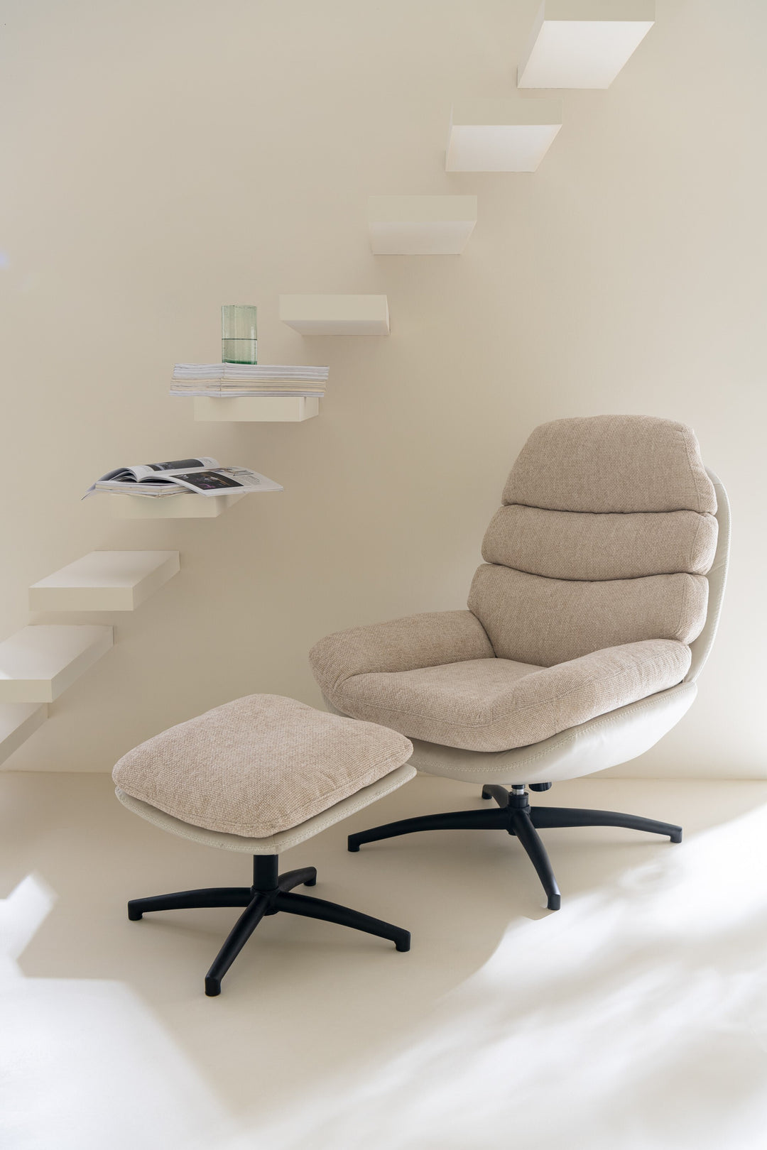 Fauteuil Relax Métal Gris et Noir | Vela