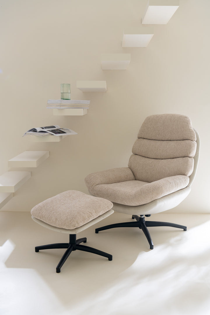 Fauteuil Relax Métal Gris et Noir | Vela