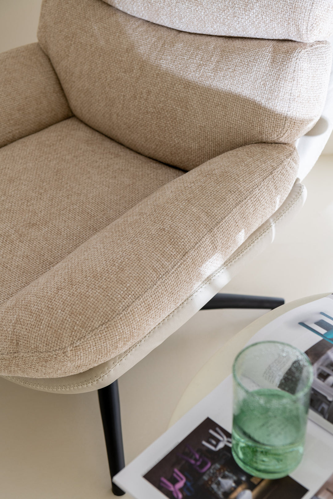 Fauteuil Relax Métal Gris et Noir | Vela
