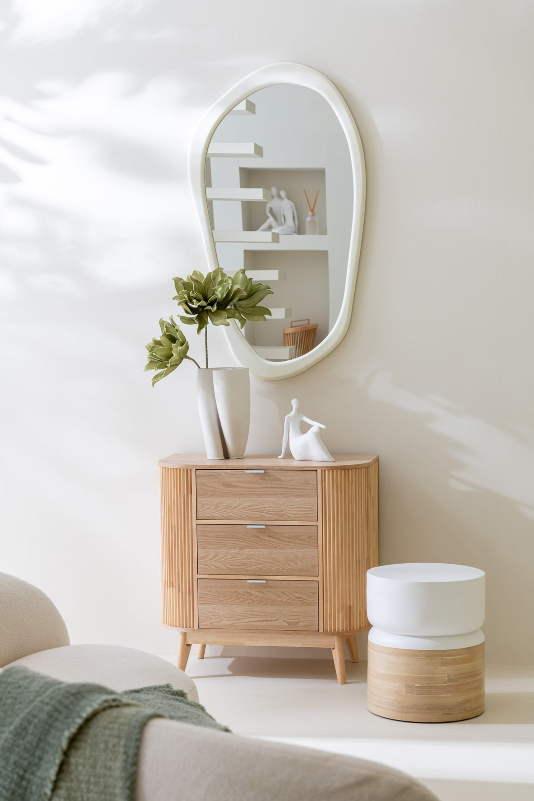 Miroir Mural Blanc Moderne