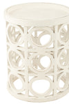 Table D'Appoint Sculptée Blanc