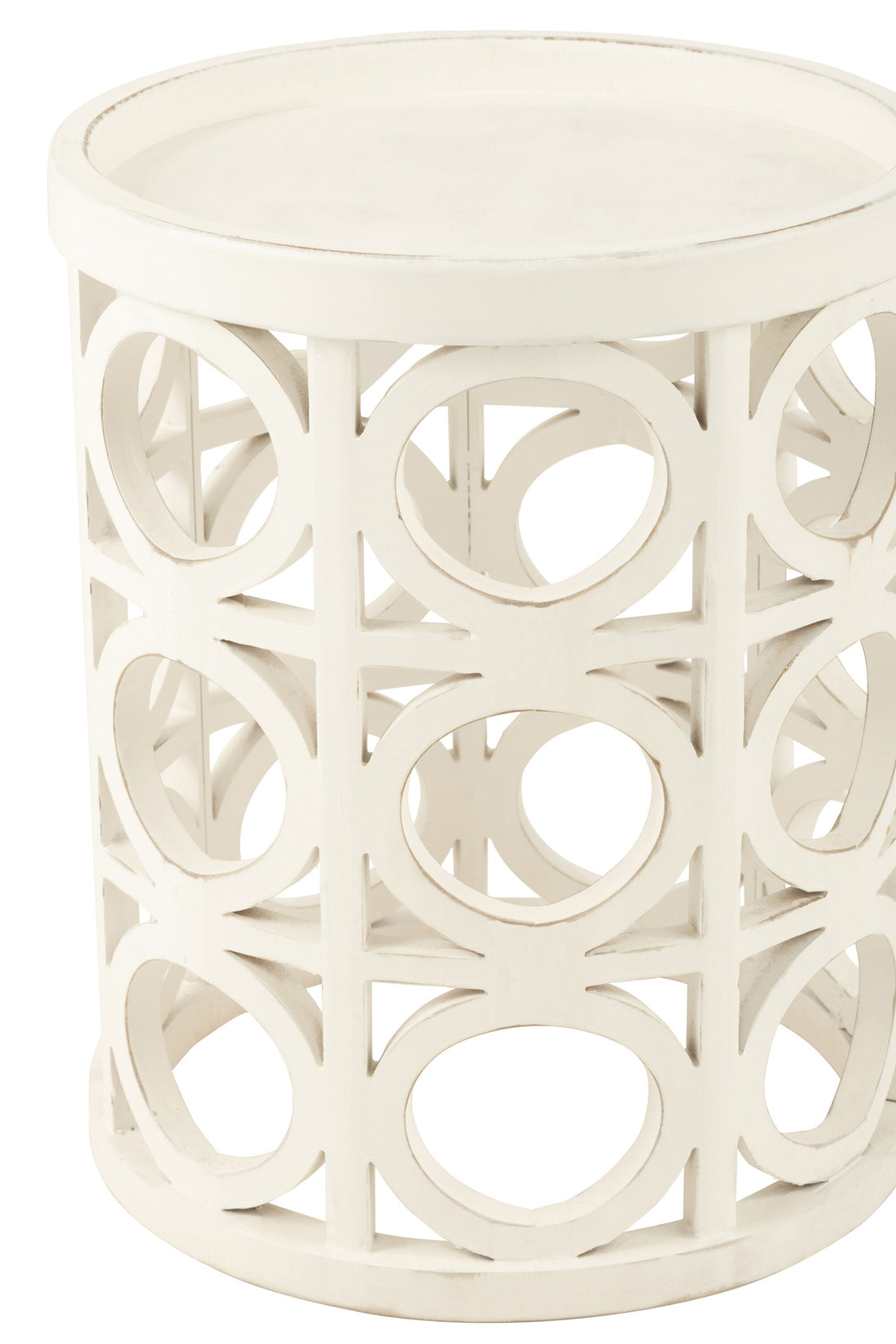 Table D'Appoint Sculptée Blanc