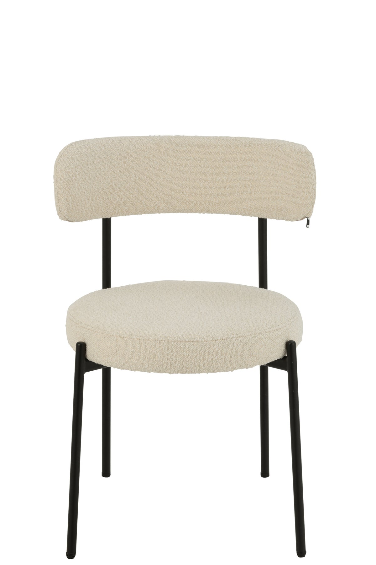 Chaise Boucle Polyester Noir Blanc | Lira