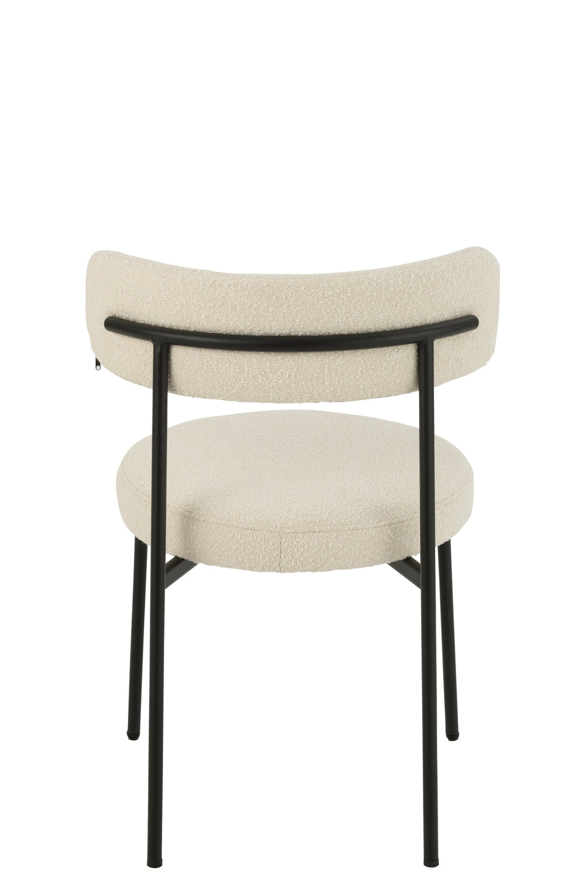 Chaise Boucle Polyester Noir Blanc | Lira